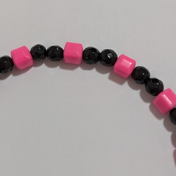 NATURAL AGATE/ONYX BRACELET - Picture 4 of 6